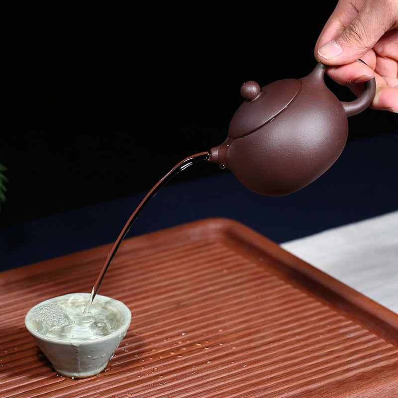 Hangmade Pure Purple Clay (Raw Ore) Tea Pot With Ball Filter