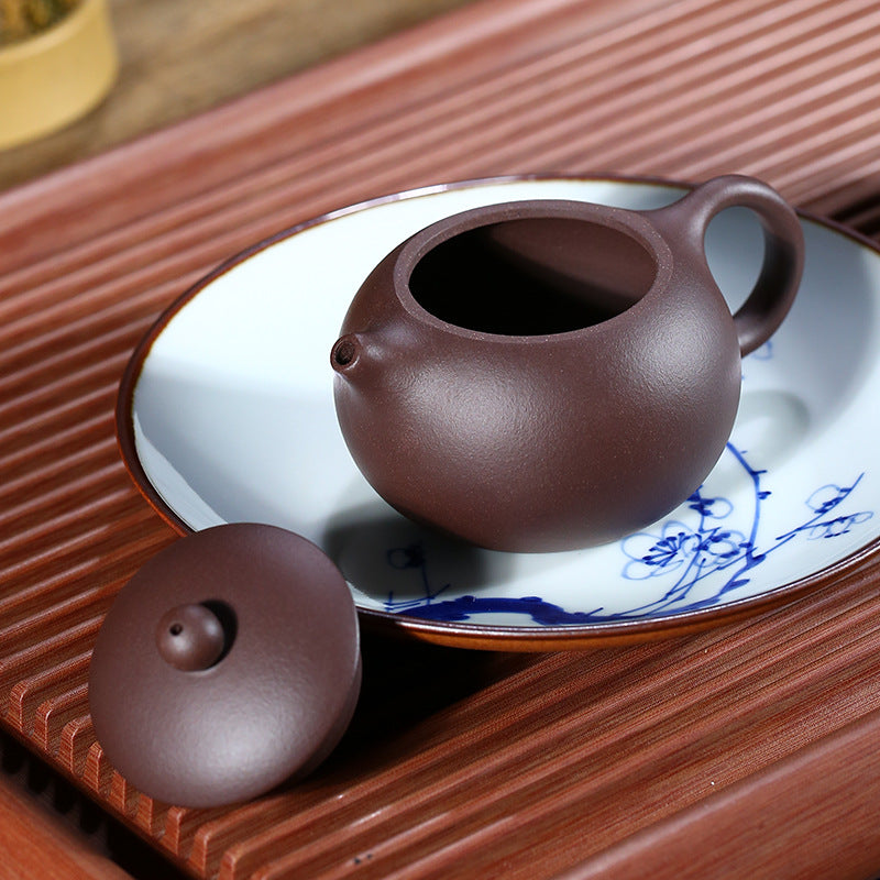 Hangmade Pure Purple Clay (Raw Ore) Tea Pot With Ball Filter