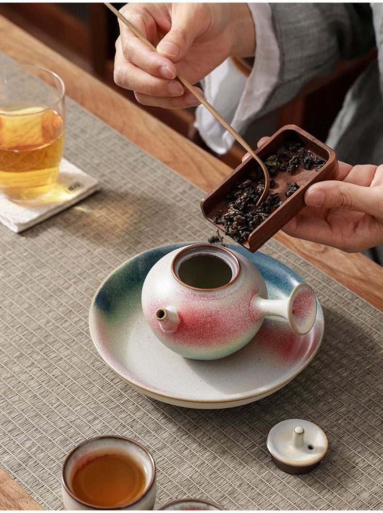 Modern Japanese-Style Side-Handle Coarse Pottery Ceramic KungFu Teapot